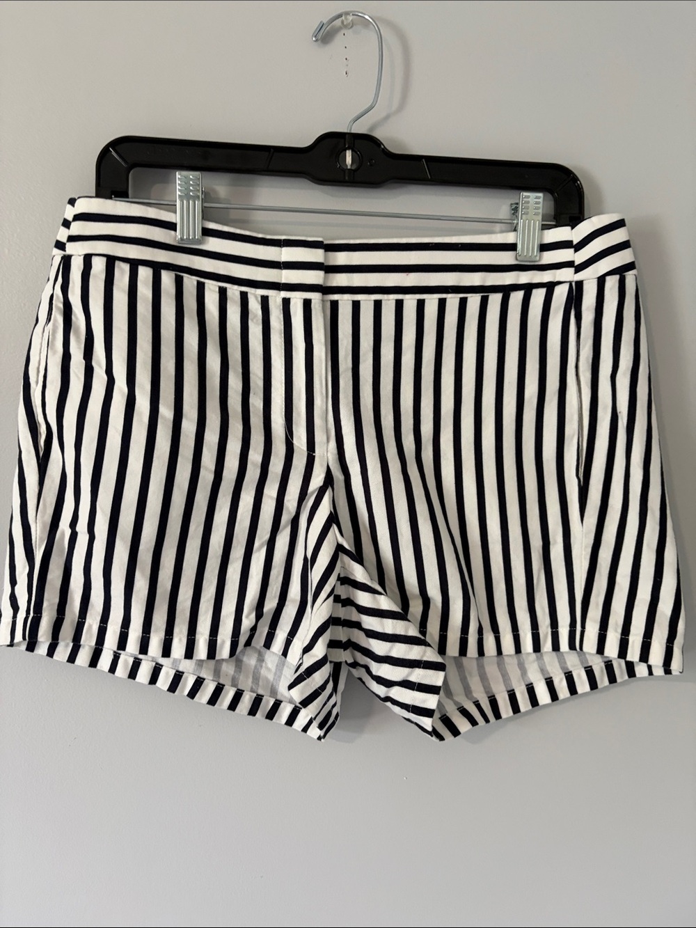 J. Crew Black and White Striped Women's Shorts